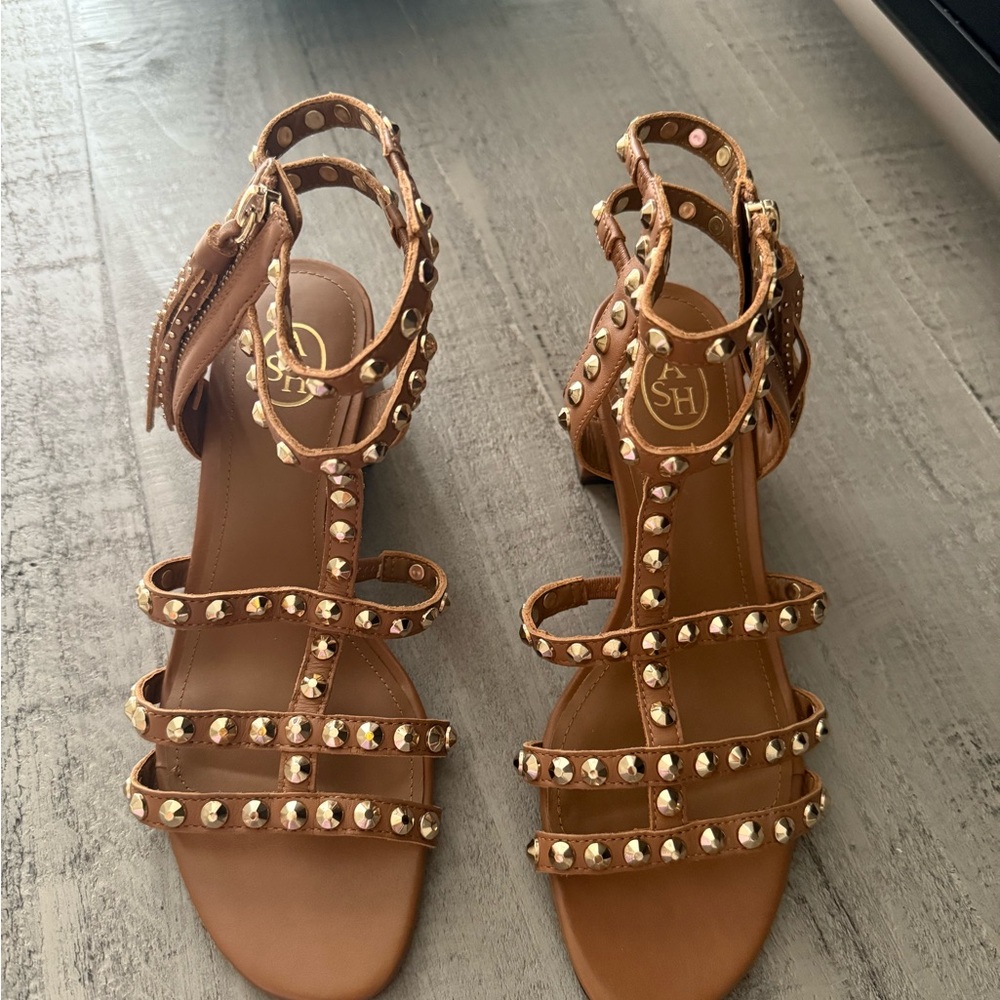 Ash Tan Studded Sandals
